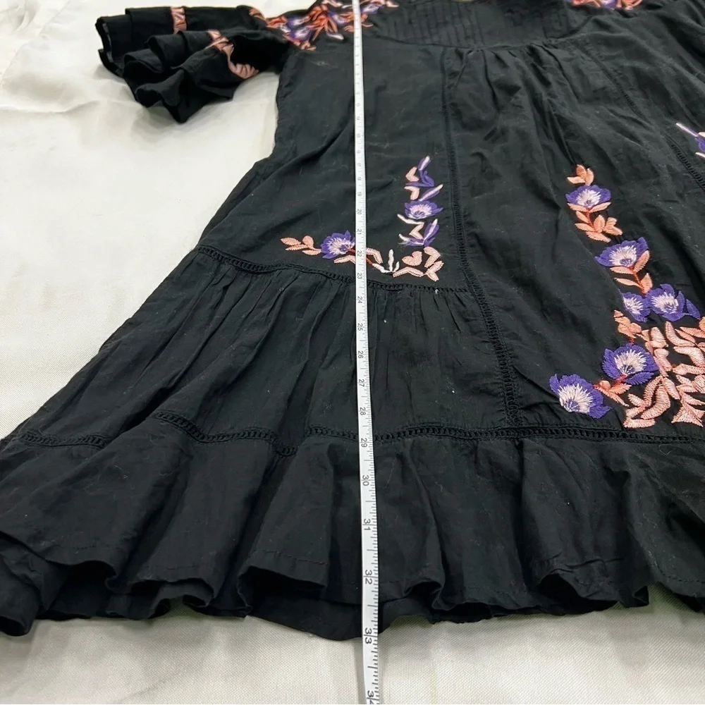 Free People Embroidered Mini Dress Women Size S